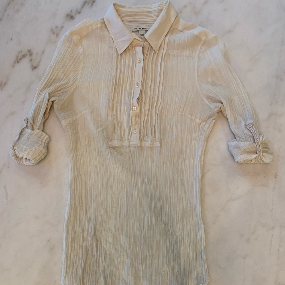 Banana Republic Cream 3/4 or Long Sleeve